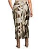 Bryn Walker Plus Size Coordinating Arroyo Printed Stretch Knit Elastic Waist Slim Skirt, Color:Arroyo - Image 2