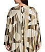 Bryn Walker Plus Size Coordinating Dimitri Arroyo Stretch Knit Drape Boat Neck Long Dolman Sleeve Top, Color:Arroyo - Image 2
