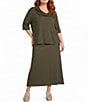 Bryn Walker Plus Size Cotton Jersey A-Line Pull-On Skirt - Image 3