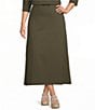 Bryn Walker Plus Size Cotton Jersey A-Line Pull-On Skirt - Image 1