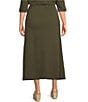 Bryn Walker Plus Size Cotton Jersey A-Line Pull-On Skirt - Image 2