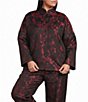 Bryn Walker Plus Size Danuta Floral Mandarin Collar Long Wide Sleeve Oversized Button-Front Coordinating Jacket - Image 1