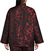 Bryn Walker Plus Size Danuta Floral Mandarin Collar Long Wide Sleeve Oversized Button-Front Coordinating Jacket - Image 2