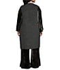 Bryn Walker Plus Size Edmund Organic Cotton-Blend Shawl Collar Sleeveless Open-Front Vest - Image 2