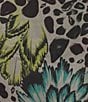 Bryn Walker Plus Size Feather Print Round Neck Long Ruffle Bell Sleeve Tunic - Image 3