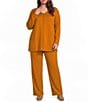 Bryn Walker Plus Size French Terry Bamboo Relaxed Pull-On Travel Pant - Image 3