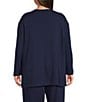 Bryn Walker Plus Size French Terry Bamboo V-Neck Long Sleeve Sunday Coordinating Tunic - Image 2