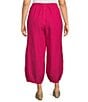 Color:Lantana - Image 2 - Plus Size Genie Light Linen Balloon Pull-On Cropped Pants