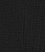 Color:Black - Image 3 - Plus Size Lana Cotton Gauze V-Neck 3/4 Sleeve Ruffle Hem Shift Dress
