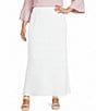 Bryn Walker Plus Size Coordinating Light Linen Bias Maxi Skirt - Image 1