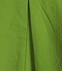Color:Soca - Image 4 - Plus Size Lucinda Organic Cotton Poplin Crew Neck 3/4 Sleeve High-Low Hem Shirt