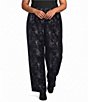 Bryn Walker Plus Size Medina Velvet Chenille Printed Wide Leg Coordinating Pull-On Pants - Image 1