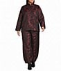 Bryn Walker Plus Size Medina Wool-Blend Floral Wide Leg Pull-On Lantern Pants - Image 3