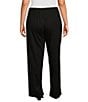 Bryn Walker Plus Size Modal Ponte Elastic Waist Pull On Travel Pant, Color:Black - Image 2