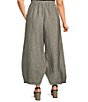 Bryn Walker Plus Size Oliver Cross-Dyed Linen Elastic Waist Lantern Pants - Image 2