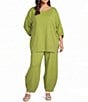 Bryn Walker Plus Size Olivier Cotton Jersey Knit Pull-On Oversized Lantern Pants - Image 3