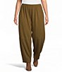 Bryn Walker Plus Size Olivier French Terry Bamboo Pull-On Lantern Crop Pants - Image 1