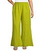 Bryn Walker Plus Size Osca Linen Wide Leg Pull-On Pant, Color:Pera - Image 1