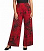 Bryn Walker Plus Size Osca Satin Woven Encanto Print Wide Leg Pull-On Coordinating Pants - Image 1