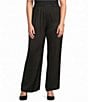 Bryn Walker Plus Size Osca Satin Woven Wide Leg Relaxed Pull-On Pants - Image 1