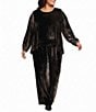 Bryn Walker Plus Size Osca Velvet Wide-Leg Pull-On Coordinating Pants - Image 3