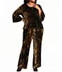 Bryn Walker Plus Size Osca Velvet Wide-Leg Pull-On Pant - Image 3