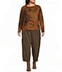 Bryn Walker Plus Size Pasha Memory Crunch Oversized Pull-On Crop Pants - Image 3