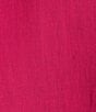 Color:Lantana - Image 3 - Plus Size Phryne Solid Light Linen Crew Neck 3/4 Ruffled Bell Sleeve Waistless Shift Dress