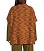 Bryn Walker Plus Size Pip Isle Of Skye Knit Sweater Mock Neck Short Sleeve Oversized Poncho - Image 2