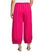 Bryn Walker Plus Size Wyatt Cotton Jersey Elastic Waist Banded Cuff Wide Leg Pants, Color:Mandevilla - Image 2
