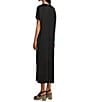 Bryn Walker Rebecca Satiny Woven V-Neck Cap Sleeve Oversized Dress - Image 4