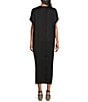 Bryn Walker Rebecca Satiny Woven V-Neck Cap Sleeve Oversized Dress - Image 2
