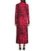 Bryn Walker Robin Fiori Printed Viscose Jersey Knit Mock Neck Long Sleeve Midi Dress, Color:Mandevilla - Image 2