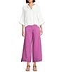 Bryn Walker Sasha Cotton Gauze Drawstring Pants, Color:Digitalis - Image 3