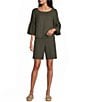 Bryn Walker Sasha Light Linen Drawstring Elastic Back Waistband Pull-On Shorts - Image 3