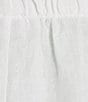 Color:White - Image 4 - Seamus Light Linen Side Draping Wide-Leg Pull-On Pants