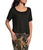 Bryn Walker Sia Scoop Neck Short Sleeve Shirt - Image 1