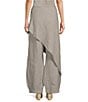 Bryn Walker Sofia Light Linen Straight Leg Asymmetrical Wrap Pants - Image 2