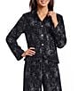 Bryn Walker Velvet Chenille Printed Mandarin Collar Long Sleeve Button-Front Coordinating Crop Jacket - Image 1