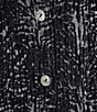 Bryn Walker Velvet Chenille Printed Mandarin Collar Long Sleeve Button-Front Coordinating Crop Jacket - Image 2