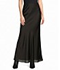 Bryn Walker Viscose Satin A-Line Bias Pull-On Long Skirt - Image 1