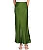 Bryn Walker Viscose Satin Elastic Waist A-Line Bias Skirt, Color:Oregano - Image 1