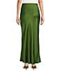 Bryn Walker Viscose Satin Elastic Waist A-Line Bias Skirt, Color:Oregano - Image 2