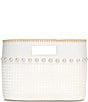 Color:Ivory Natural - Image 2 - Caned Leather Ellie Small Pearl Tote Bag