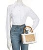 Btb Los Angeles Elodie Top Handle Satchel Bag, Color:NATURAL WHITE - Image 4