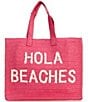 Btb Los Angeles Hola Beaches Straw Tote Bag - Image 1