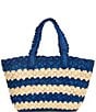 Btb Los Angeles Ivy Raffia Stripe Tote Bag - Image 2