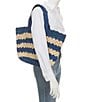 Btb Los Angeles Ivy Raffia Stripe Tote Bag - Image 4