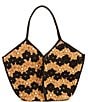 Btb Los Angeles Jenson Flower Raffia Tote Bag - Image 1