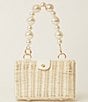 Color:White - Image 1 - Page Pearl Rattan Clutch